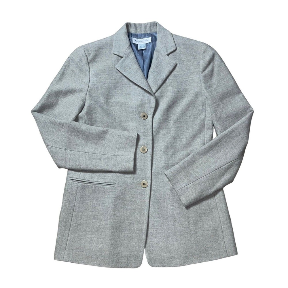 Brooks Brothers Herringbone Soft Wool Blazer Sport Coat Jacket Gray 2